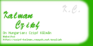 kalman czipf business card