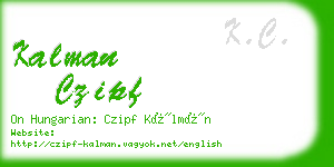 kalman czipf business card